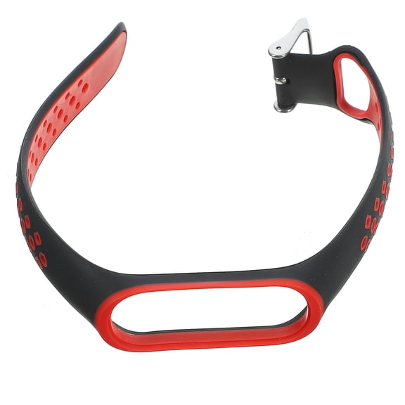 BESTYASH Red Silicone Wristband Watch Band Replacement Strap for Smartwatch with Adjustable Fit