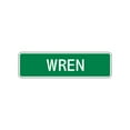 thumbnail image 1 of Wren Girls Children Name Letter Printed Plaque Decoration Label Indoor Outdoor Unique Wall Novelty Aluminum Metal Sign 4"x18", 1 of 1