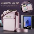thumbnail image 2 of ELEHOLD Universal Mini Bag Wallet Phone Case, Luxury PU Leather RFID Blocking Card Holder Magnetic Snap Mini Bag Wallet Phone Case with Strap for Samsung Z Flip 7/6/5/4/3 Moto Razr/Air Pods,Pink, 2 of 11