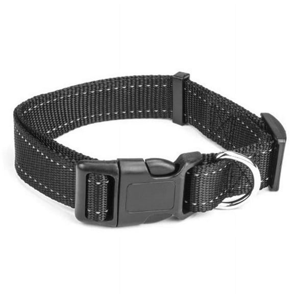 BrybellyHoldings ACLR-202 Large Black Adjustable Reflective Dog Collar