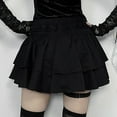 thumbnail image 5 of Punk Style Lace-Up Layered Mini Skirt, Versatile Fashion Statement for Summer, Gothic Grunge Y2K Fairy Casual Wear, 5 of 9