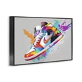thumbnail image 2 of Stupell Industries Modern Hightop Sneaker with Splatter Black Framed Giclee Art, 30 x 20, by Creative Studio, 2 of 8
