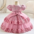 thumbnail image 2 of Cathalem Spring Dresses for Girls Girls and Toddler Short Sleeve Dressy Special Occasion Dresses (PK1,12-18 Months), 2 of 6