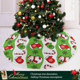 thumbnail image 6 of FMSHPON Christmas Snowmen Snowflakes Gingerbread Candy Xmas Christmas Tree Skirt Stand Mat for Holiday Party Decoration Indoor Outdoor 48 inches, 6 of 6