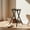 Black/1pk, variant on Homy Casa Folding Stool with Round Seat, Black Metal Frame, Portable Space-Saving Design