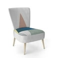 thumbnail image 2 of Designart "Geometrical Composition Triangles III" Upholstered Modern Accent Chair - Arm Chair, 2 of 5