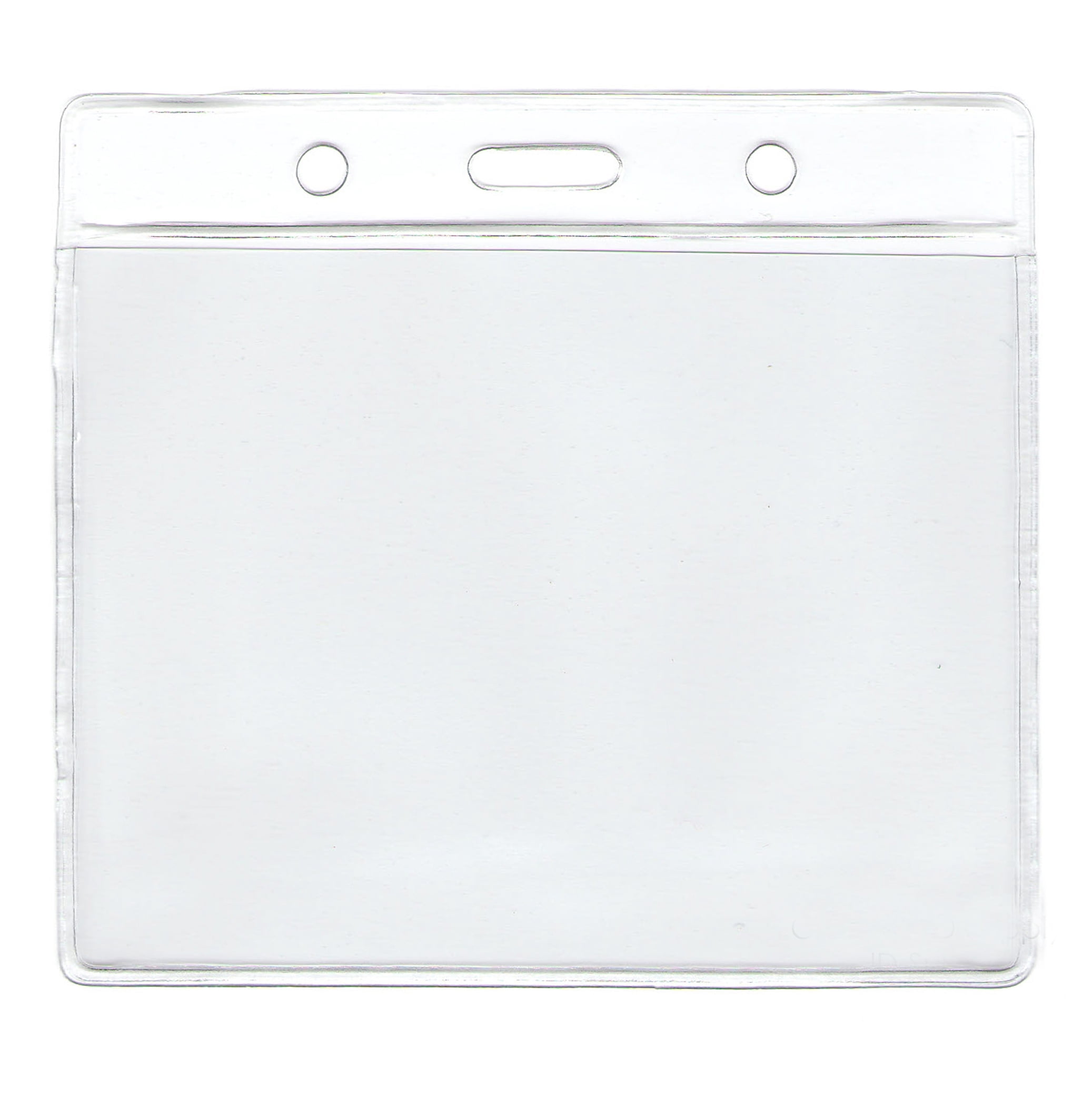 Ondepot Horizontal Vinyl ID Badge Holder, Plastic, Clear, 200 Pieces
