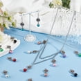 thumbnail image 5 of 32pcs Flower Charms with Pearls Tibetan Style Flower Pendants Antique Silver Flower Pendants with Pearls Colorful Flower Beads for Jewelry Making Necklace Earrings Keychains, 5 of 5