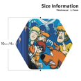thumbnail image 3 of Saiise 4 Pcs Leather Coasters for Drinks Coaster Sets Drink Table Cup Coasters for Living Room Kitchen Coffee Decor,Scooby-Doo, 3 of 8