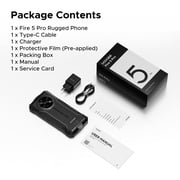 DOOGEE Fire 5 Pro Rugged Phone, Android 15 with Triple Card Slot & Gemini AI, 13000mAh Battery, Octa Core, 20GB+128GB/2TB, 6.6 HD+90Hz, IP68 Waterproof, NFC/OTG