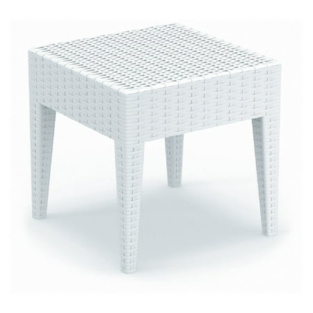Compamia Isp858 Wh Miami Square Resin Side Table White Com Compamia Isp858 Wh Miami Square Resin Side Table White