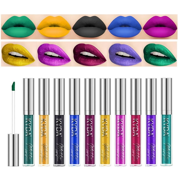 Set de pintalabios KYDA Matte Velvet&Glitter Metallic 10 colores