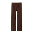 thumbnail image 5 of Hauaitttt Women's Corduroy Pants Barrel Mid Rise Elastic Waist Cord Pants Casual Wide Leg Baggy Trouser with Pockets Casual Pants for Women plus Size with Pockets Business Casual Pants for Women Size, 5 of 6