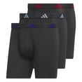 thumbnail image 1 of Calzoncillo bóxer adidas para hombre, paquete de 3 unidades, microfibra, negro/azul/rojo, 1 of 7