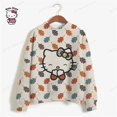thumbnail image 3 of Sudadera con capucha fina y elegante de HELLO KITTY Harajuku para mujer, estilo coreano, holgada, estilo urbano, con dibujos animados, tallas S a 3XL, 3 of 5