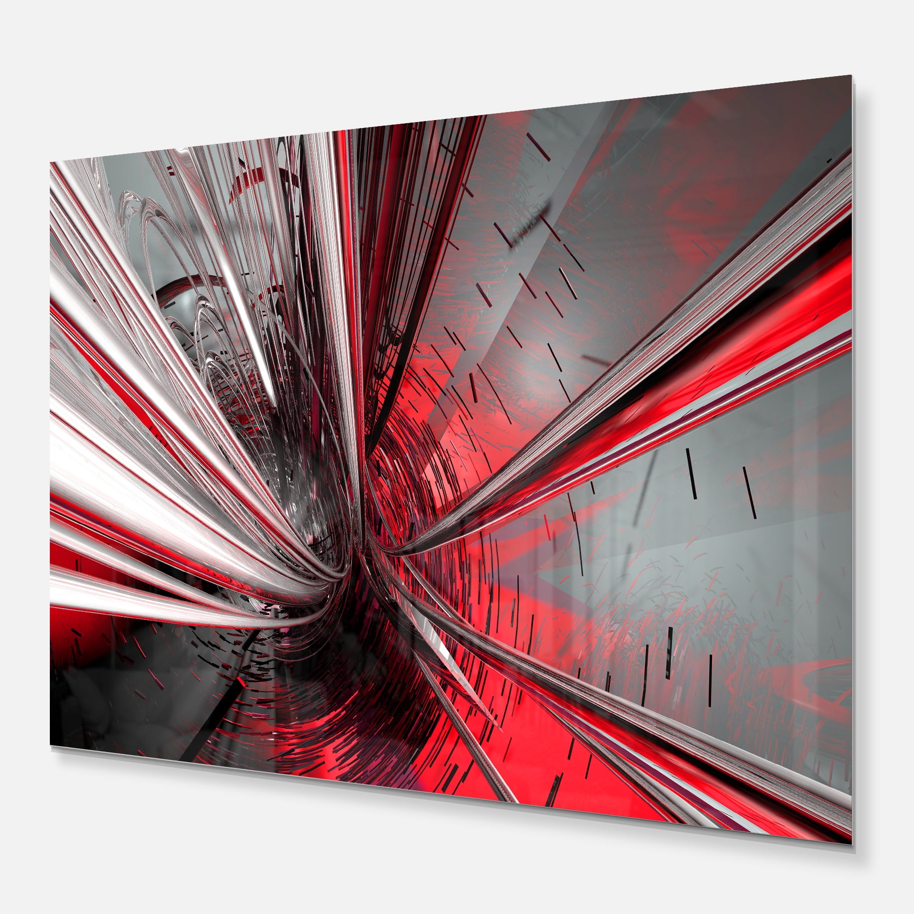 Designart 'Fractal 3D Deep into Middle ' Abstract Metal Wall Art