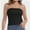 Black, variant on Strapless Crop Tube Tops for Women Solid Color Trendy Sexy Cami Tops