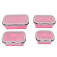 thumbnail image 3 of Récipient à Repas Pliable, Récipient à Déjeuner Souple Pliable 4pcs en Silicone pour Hommes Femmes pour le Camping Rose, Vert, Rose Rouge, 3 of 8
