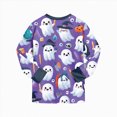 thumbnail image 6 of Cdudpw Toddler Girl Halloween Pajamas Sets Halloween Print Tops Pants Sleepwear Kids Girls Nightgown Outfits(A008-Hot Pink), 6 of 9