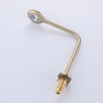 thumbnail image 5 of Two Handles Deck Mounted Bathroom Sink Faucet, Solid Brass Brushed Gold Lavatory Basin Faucet, 5 of 8