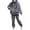 Navy, variant on Fluffy Pajamas for Women Long Sleeve Zip Up Jackets Pants Set Womens Lounge Sets Winter Pjs for Women Set