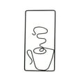 thumbnail image 2 of Jpxdew Retro Metal Coffee Cup Wall Art | 9.45x4.72in Black Iron Café Decor | Rustic Kitchen Signs for Home, Office & Coffee Shop | Easy Drill-Free Installation, 2 of 6