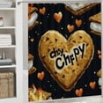 thumbnail image 6 of Patifu S'mores Heart Chippy Bathroom Décor Set with Hooks, Graphic Print Polyester Stylish Shower Curtain, 100% Polyester, Chic Modern Bathroom Decor 69"x72, 6 of 7