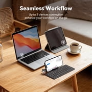 SIKAI CASE Foldable Bluetooth Keyboard with Magnetic Stand,Mini Keyboard for Tablet,Phones.Travel(Black)