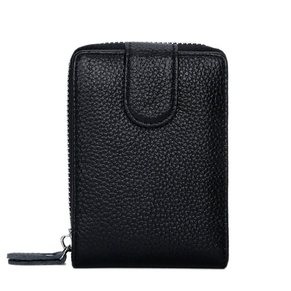 Hombres Mujeres Organizador de cuero Cartera RFID Bloqueo ID Tarjeta de crédito Caja Paquete Bolsa Titular