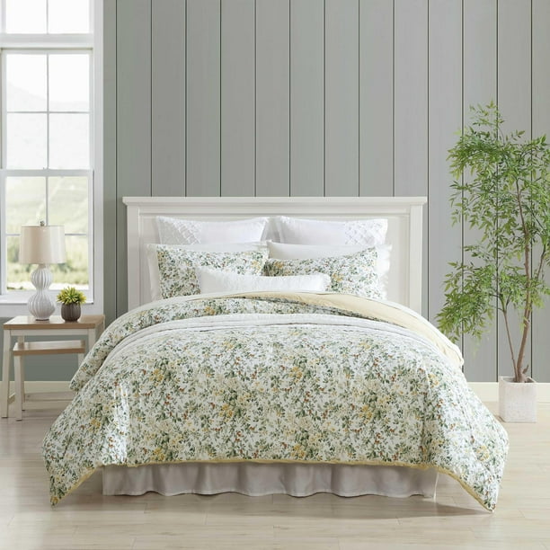 Juego de Edredón Twin Laura Ashley Floral de Algodón Certificado Oeko-Tex