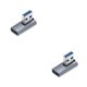 thumbnail image 4 of Cateissary Convertidor de datos femenino Codo de ángulo Adaptador universal OTG Convertidores de carga para teclado de lector de tarjetas de Azul 2Conjunto, 4 of 6