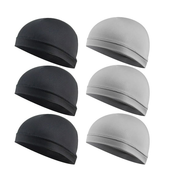 Kiplyki Helmet Liner Sweat Wicking Cap Running Hats Cycling Skull Caps 6 Pieces