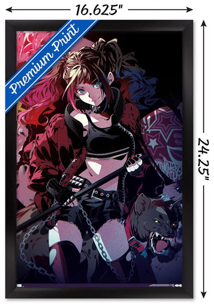 DC Comics - Harley Quinn Anime - Hyena Wall Poster, 14.725" x 22.375", Framed