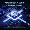 thumbnail image 2 of 17.3" IPS FHD-Gaming-Laptop, 8 Cores AMD Ryzen 7 6800H 32GB DDR5 RAM 1TB SSD (Beat i7-12700H Up to 4.7GHz) AMD Radeon 680M GPU-Computer with 100W Type-C Backlit Keyboard Fingerprint(Blue）, 2 of 7