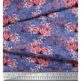 thumbnail image 2 of Soimoi Poly Georgette Fabric Leaves & Tulip Flower Decor Fabric Printed Yard 42 Inch Wide, 2 of 3