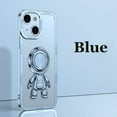 thumbnail image 2 of Étui de Téléphone 6D Électroplaquée Compatible avec iPhone TP Max Transparente Support Anneau Astronaute Couverture Protectrice pour iPhone TP Max Blanc, 2 of 7