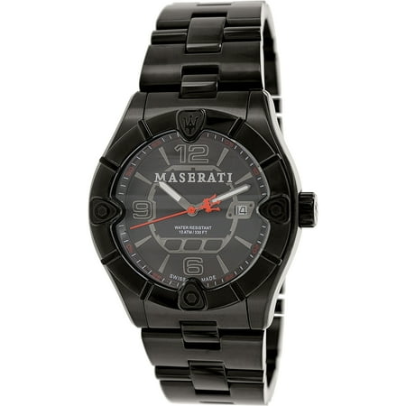 Maserati Men's Meccanica R8853111001 Black Stainless-Steel Swiss Quartz Watch