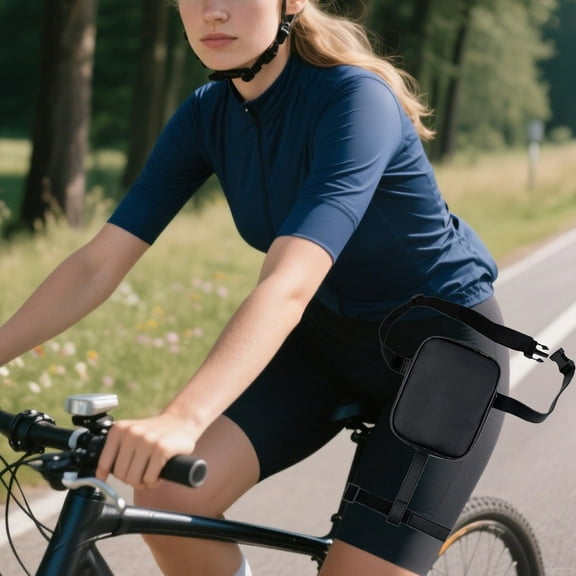 Qiweii Large Capacity Leg Bag for Running Cycling - Waterproof Sports Thigh Pack with Adjustable Strap, Hands-Free Phone Holder Pouch for Hiking, Travel, Fitness