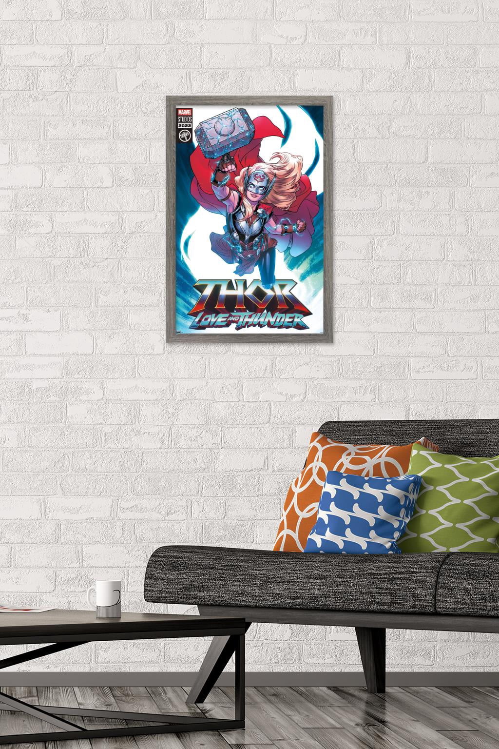 Marvel Thor: Love and Thunder - Mighty Thor Comic Wall Poster, 14.725" x 22.375" Framed