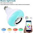 thumbnail image 2 of LED Music Light Bulb with Built in Bluetooth Speaker, Multiple Color APP Dual Control Smart Bulb, 12, 2 of 5