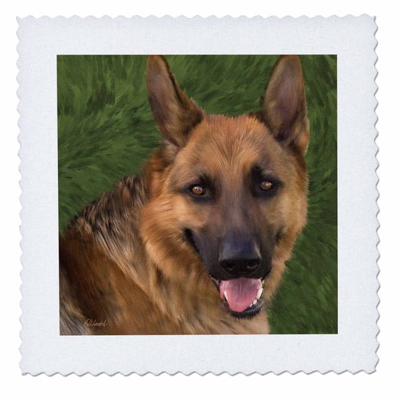 3dRose, German Shepard, 10x10 inch quilt square