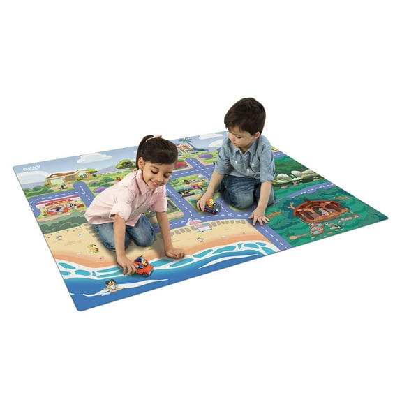 Megamat Jumbo Floor Playmat with 2 Character Vehicles (Bluey)