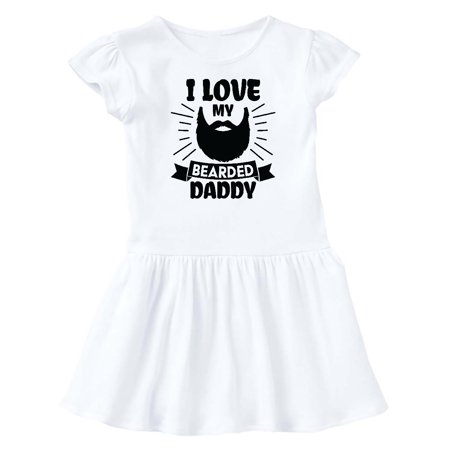 

Inktastic I Love My Bearded Daddy with Beard Silhouette Gift Baby Girl Dress