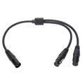 thumbnail image 1 of Cable divisor de micrófono en forma de Y de XLR macho a XLR hembra doble, 1 of 8
