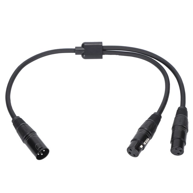 Cable divisor de micrófono en forma de Y de XLR macho a XLR hembra doble