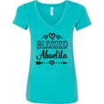 thumbnail image 3 of Inktastic Abuela Blessed Abuelita Women's V-Neck T-Shirt, 3 of 5