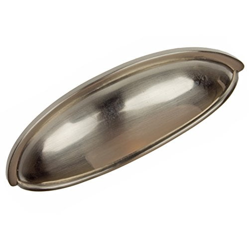 GlideRite Hardware 4198-SN-25 Classic 3 inch Center Satin Nickel Cup/Bin Pulls 25 Pack, Finish