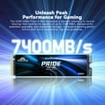 thumbnail image 4 of KingSpec ONEBOOM 2TB X400 NVMe PCle Gen4, M.2 2280 Internal Gaming SSD Solid State Drive -Up to 7400 MB/s -Compatible with PS5, PCs, Laptops, 4 of 9