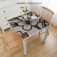 thumbnail image 2 of BANET Square Tablecloth Cotton Linen Table Cloth with Tassels for Restaurant, Picnic, Indoor and Table Cover Home Decoration, （Black White, 2 of 7