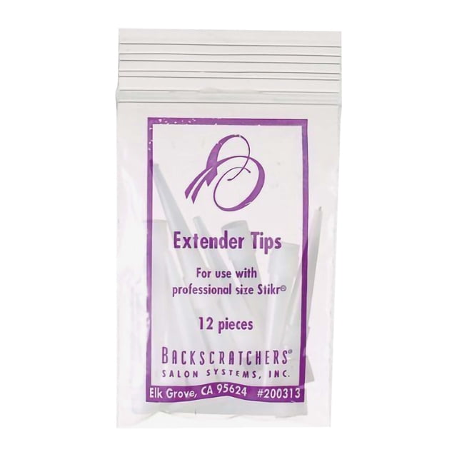 Backscratchers Stikr Extender Tips - Boquilla de repuesto para envoltura de seda de uñas y adhesivo de fibra de vidrio